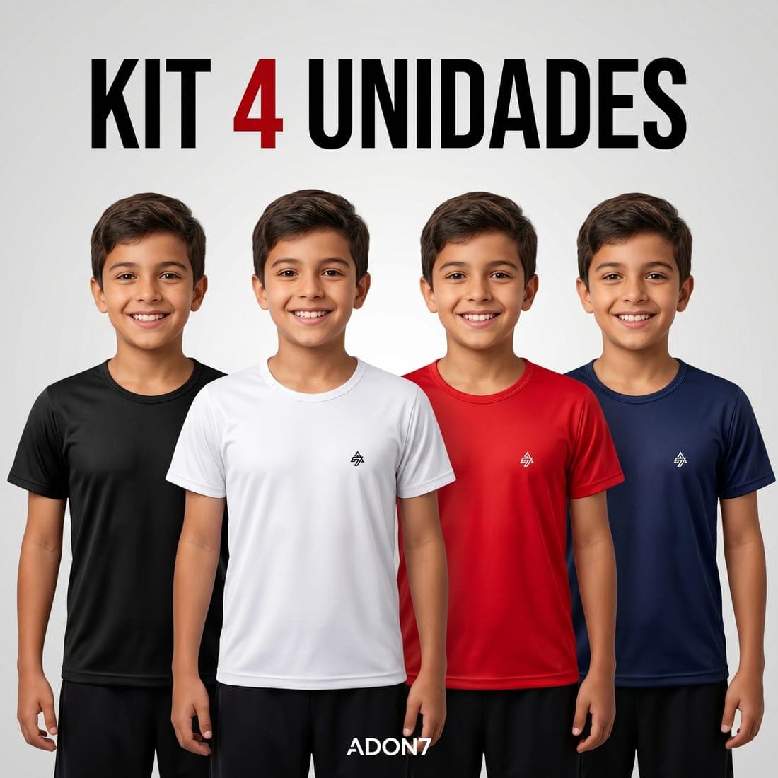 Kit 4 Camisetas Dry-Fit — imagem 1